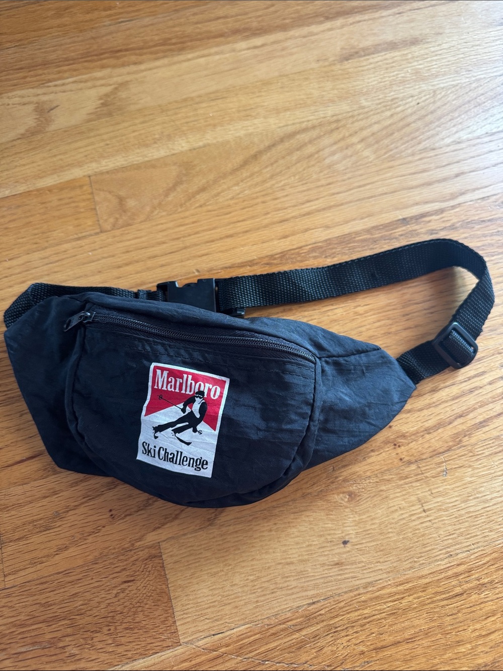 Marlboro Black Ski Challenge Waist Pack with 2 zippered pockets